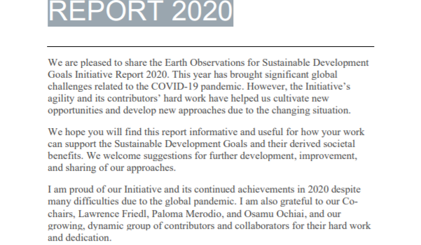Eo4SDG Progress Report 2020 Tile