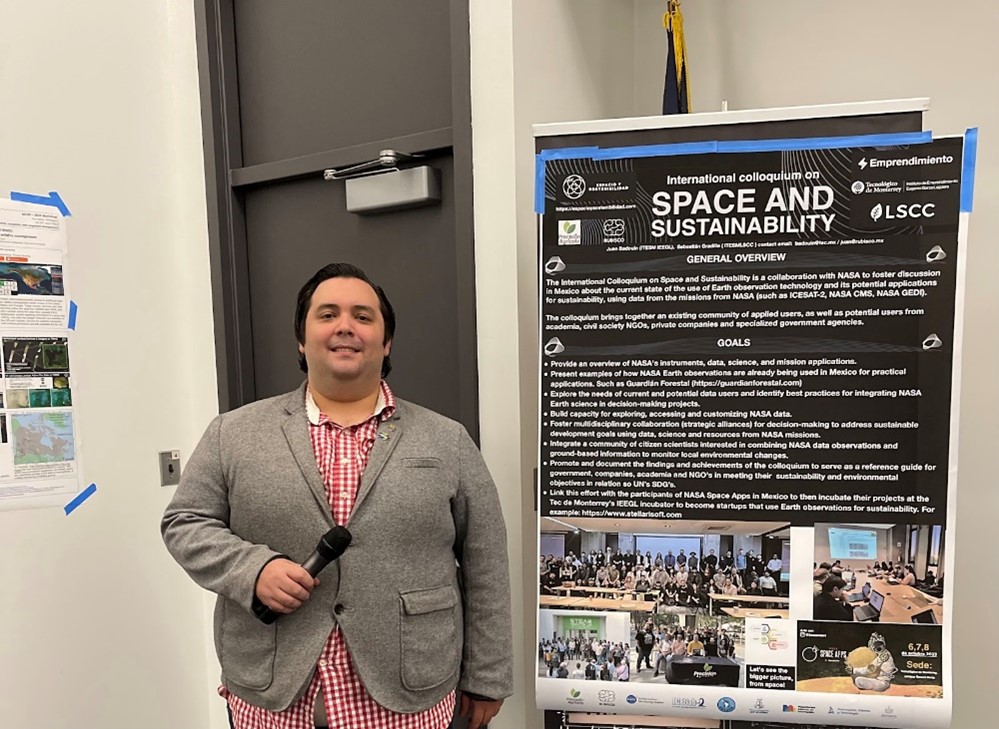 Juan at the AEOIP’s Meeting Poster Session